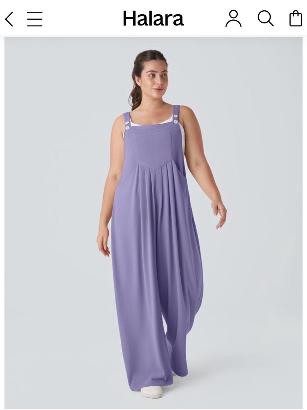 Halara Mellow Purple Overall Rompers size L
